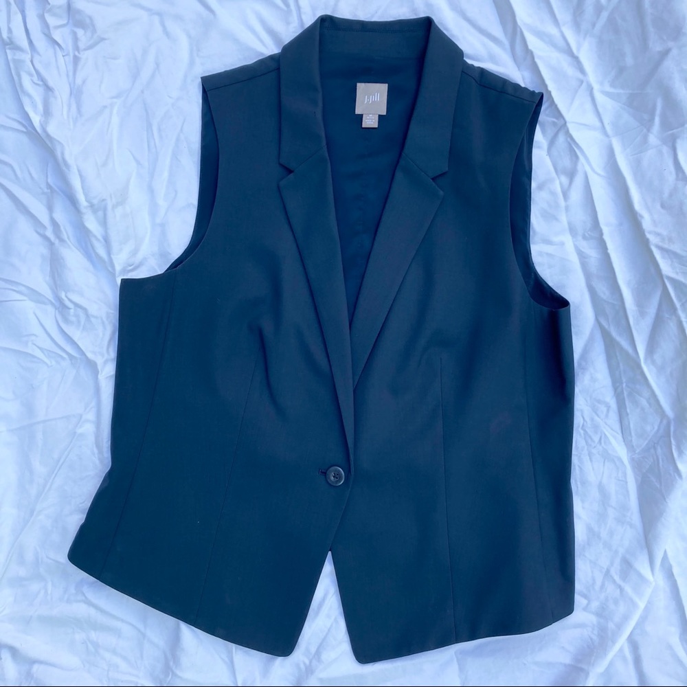 j jill wool blazer-style vest
